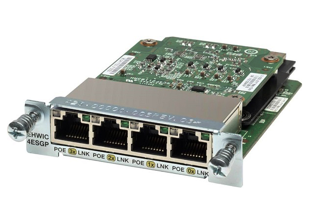 74-7105-01 - Cisco EHWIC-4ESG 4-Port Gigabit Ethernet Enhanced High-Speed WAN Interface Card