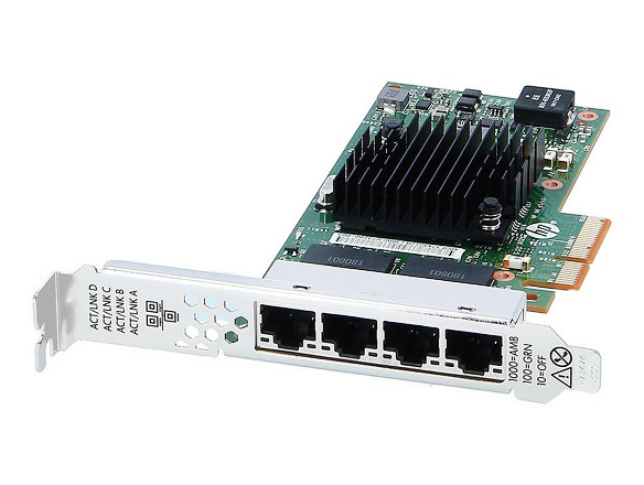 816551-001 - HP 366T 4-Port 1GB/s 1000Base-T PCI-Express 2.1 X4 Network Adapter