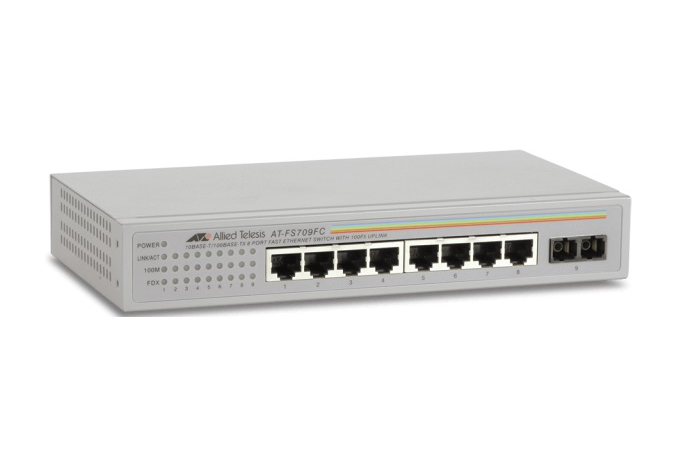 AT-FS709FC-40 Allied Telesis FS700 Series 8 x Ports 100BTX Unmanaged Fast Ethernet Switch