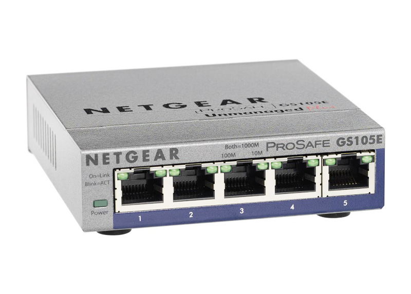 GS105NA Netgear ProSafe 5-Port 10/100/1000Base-T Gigabit Ethernet Switch