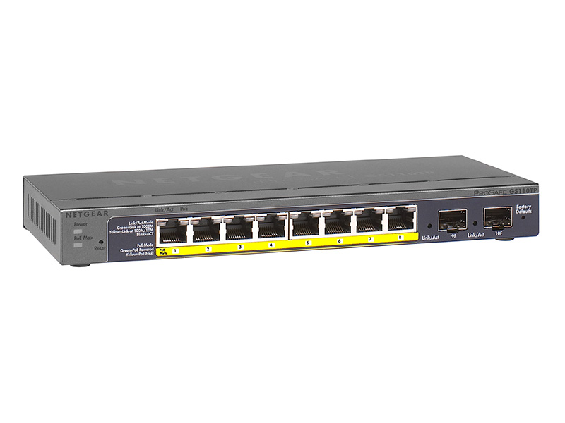 GSS108EPP-100NAS Netgear ProSafe GSS108EP 8-Port Gigabit Switch with 4-Port PoE