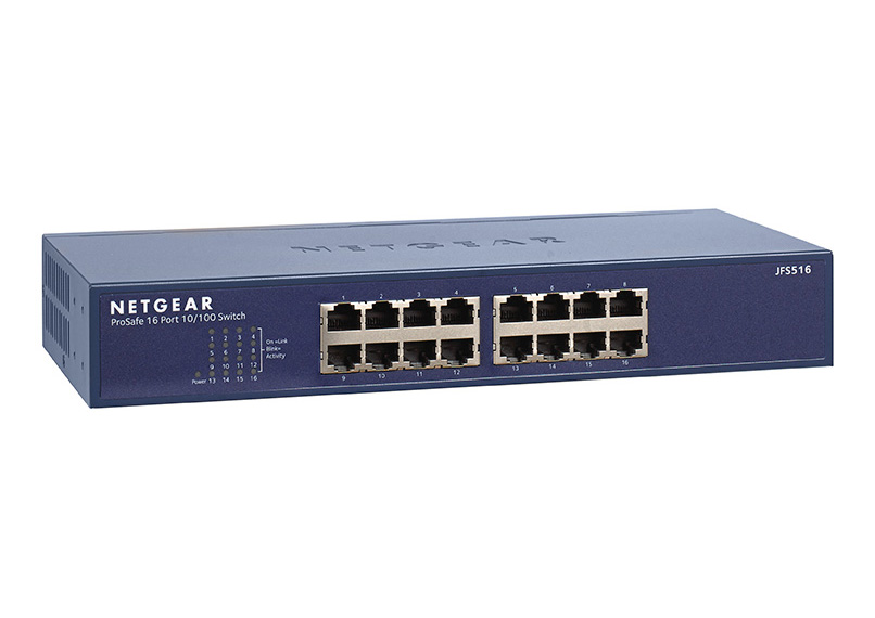 JFS516UK Netgear ProSafe JFS516 16 x RJ-45 Ports 10/100Base-T Rackmount Switch