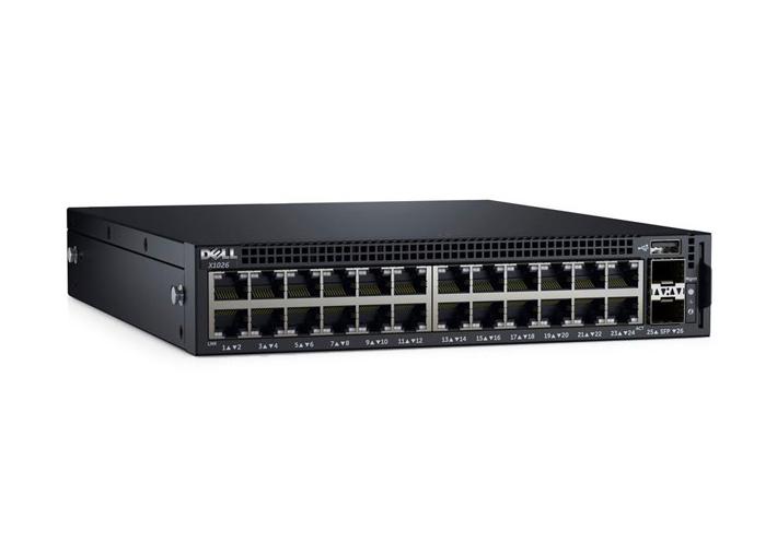 KW2GG Dell X1026 24-Ports PoE+ 2-SFP+ Ports 2-SFP Combo Ports Switch