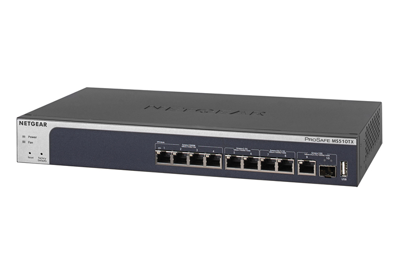 MS510TX-100EUS Netgear MS510TX 8-Port Multi-GbE Smart Switch w/10G Copper/10G SFP+ Fiber Uplink
