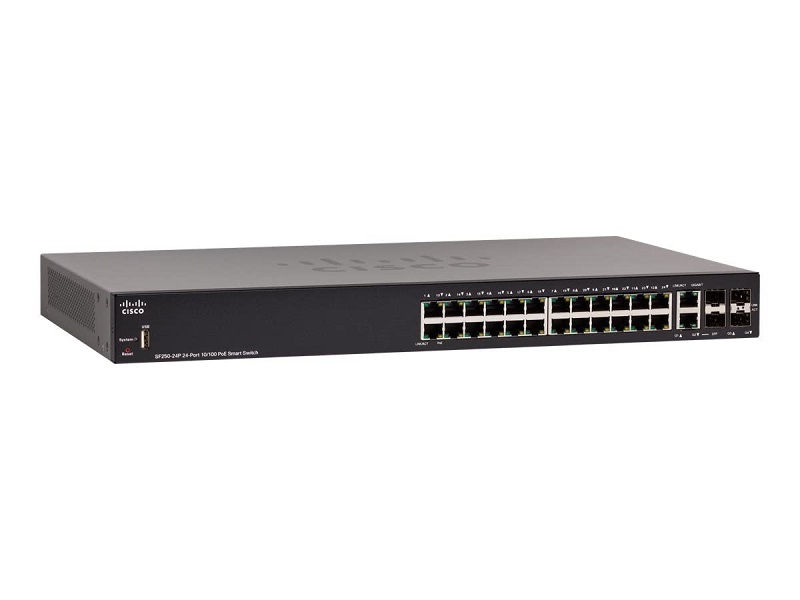 SF300-24P Cisco SF300 24-Port 24 x 10/100 PoE Gigabit Uplink Managed Switch