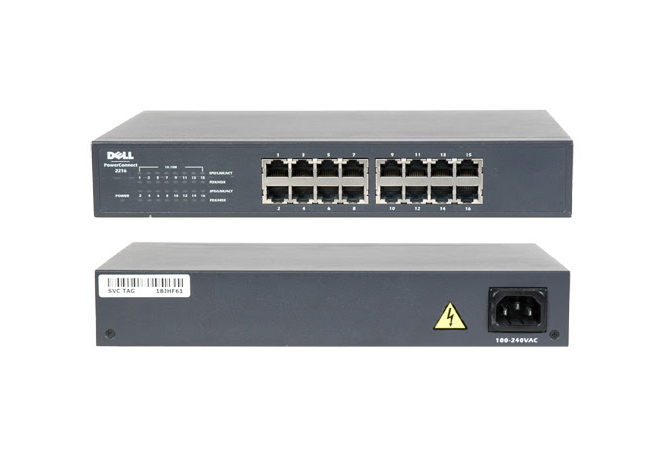 WJ756 Dell PowerConnect 2216 16-Port Fast Ethernet Switch