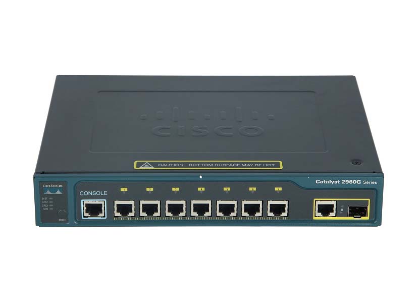 WS-C2960G-8TC-L-RF Cisco Catalyst 2960G7-Port x10/100/1000 +1 xcombo Gigabit SFP Managed Switch